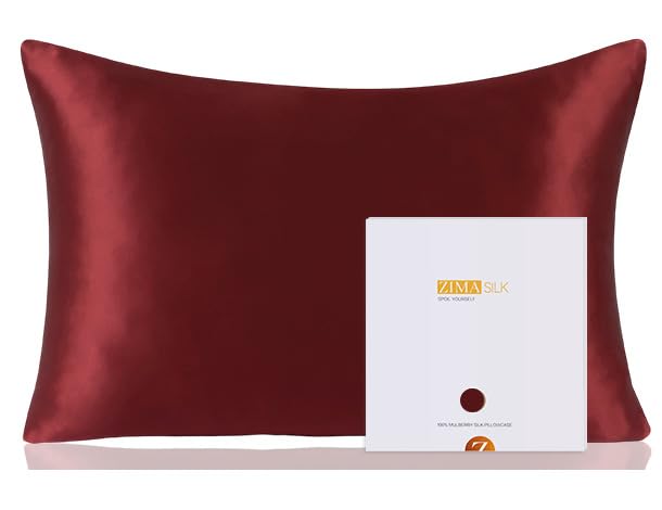 ZIMASILK 100% Pure Mulberry Silk Pillow Cases for Hair and Skin, Queen