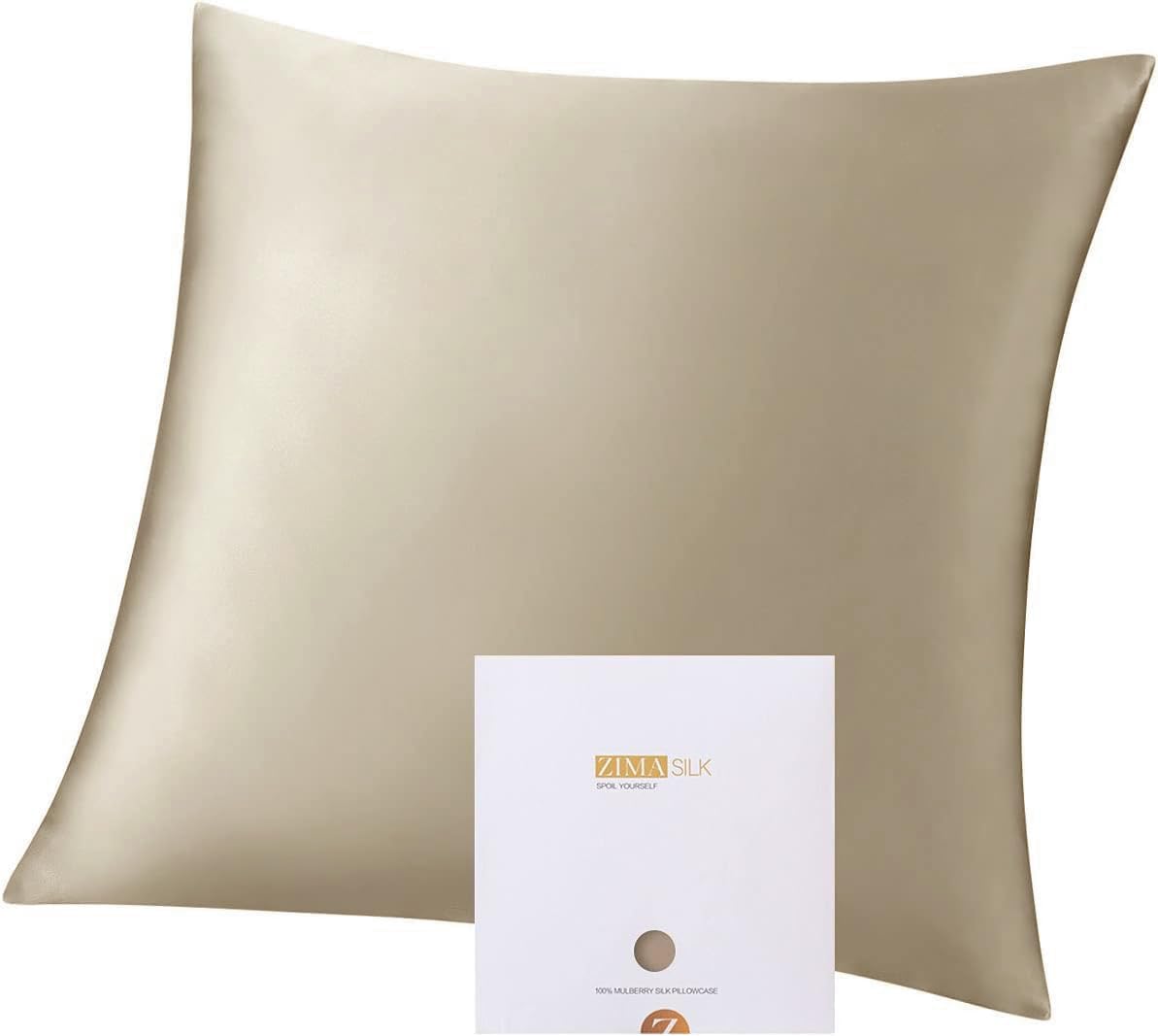 ZIMASILK 100% Pure Mulberry Silk Pillow Cases for Hair and Skin, Queen