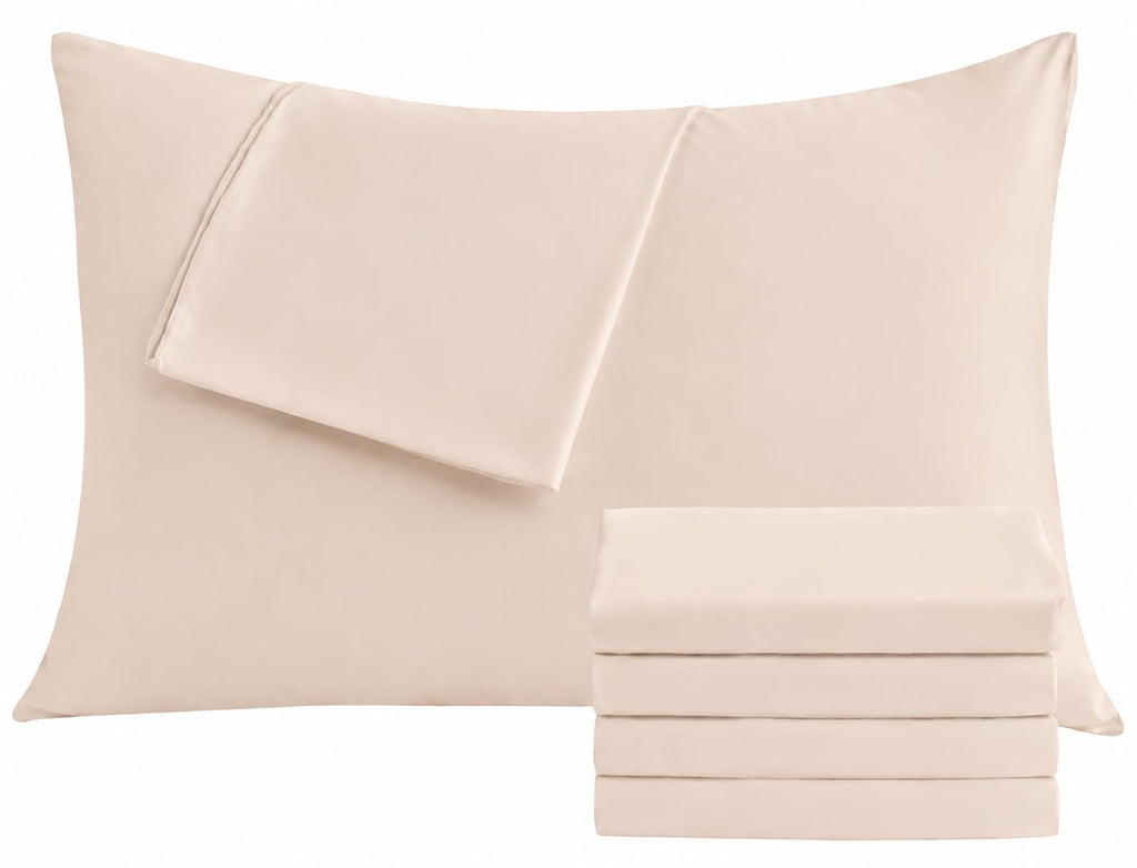 CULVE White Pillow Cases Standard 4 Pack, Microfiber Pillowcase, 20x26