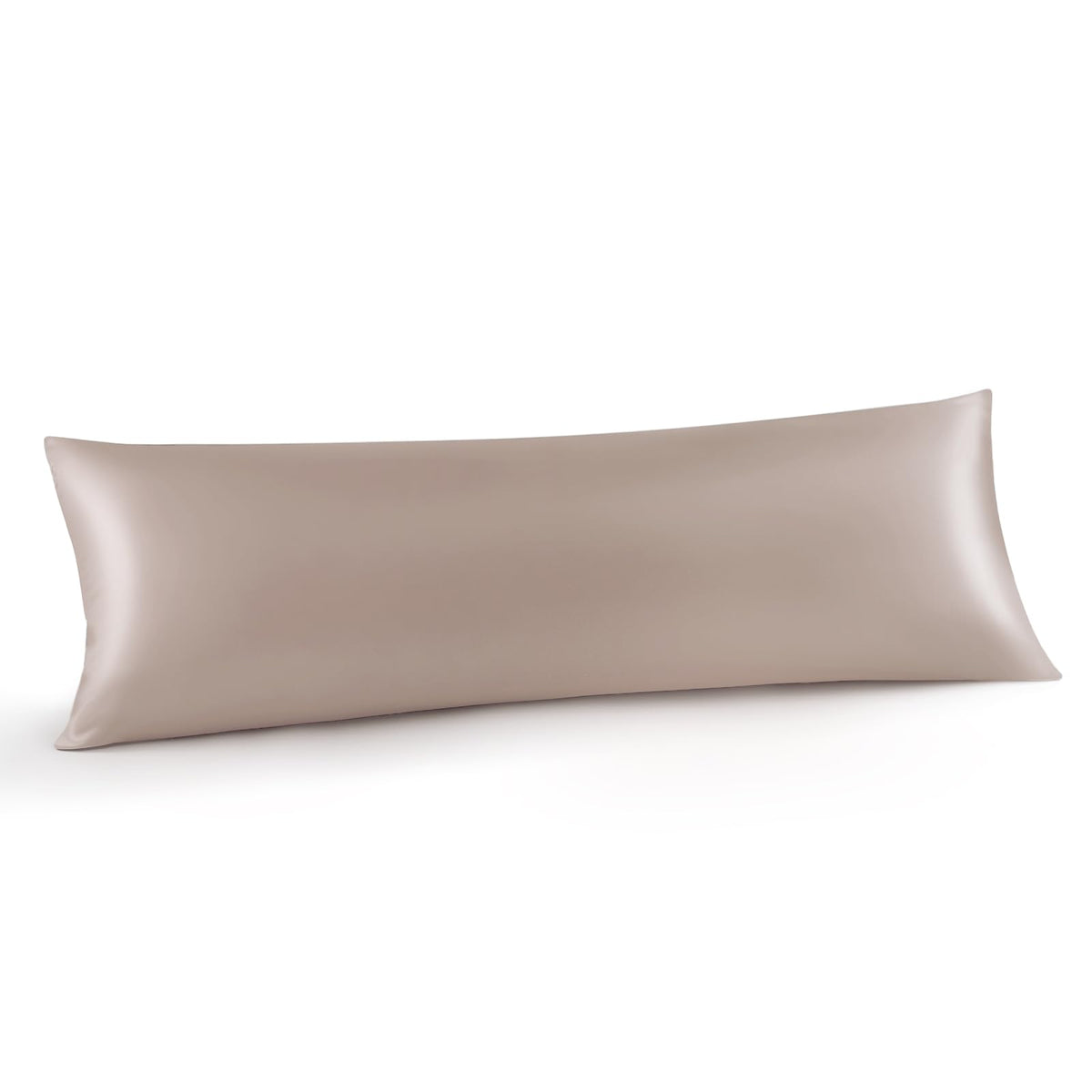 INFIIXSO Silk Pillow Cases 2 Pack, Standard Size, Hidden Zipper, Light Grey