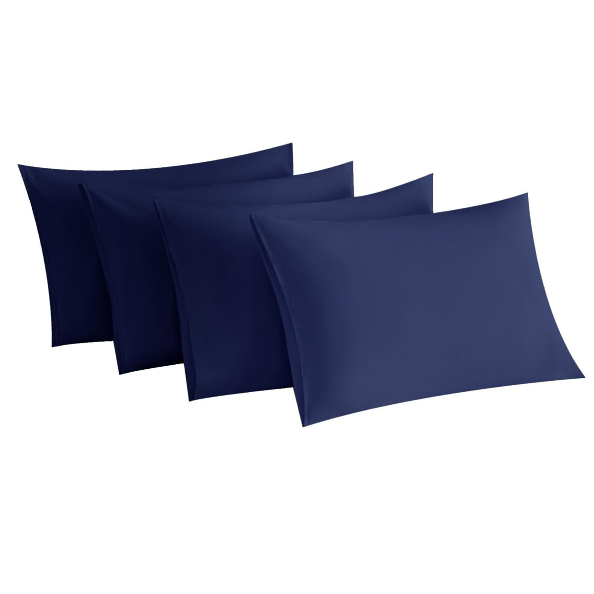 MINIPANDA Dark Grey Pillow Cases Set of 4 Queen Size, Envelope Design