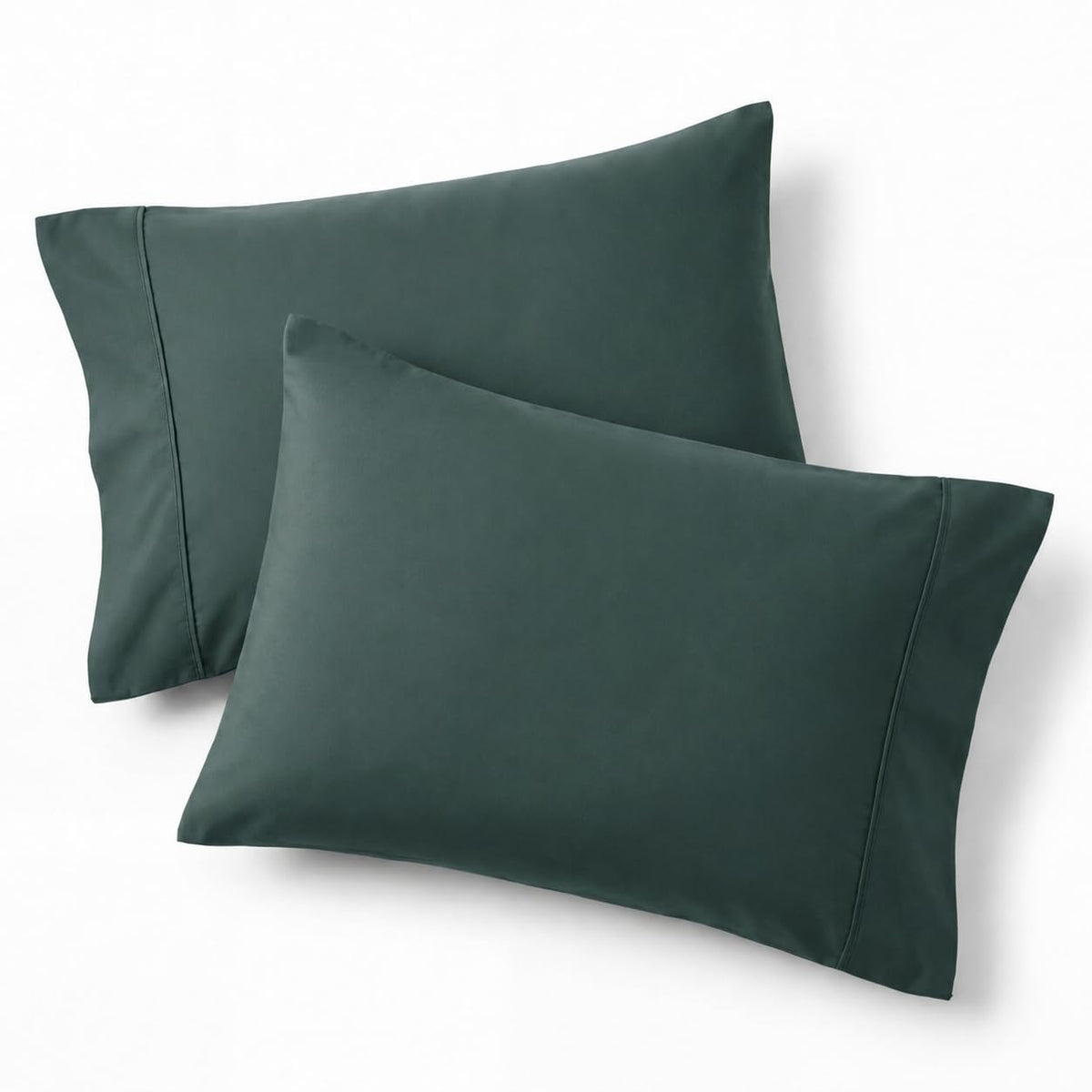 Bedsure Pillow Cases Queen Set of 2 - Dark Grey Double Brushed Microfiber Pillowcases 2 Pack, Super Soft Cooling Pillow Sham Covers with Envelope Closure, Wrinkle, Fade Resistant, 20”x30“