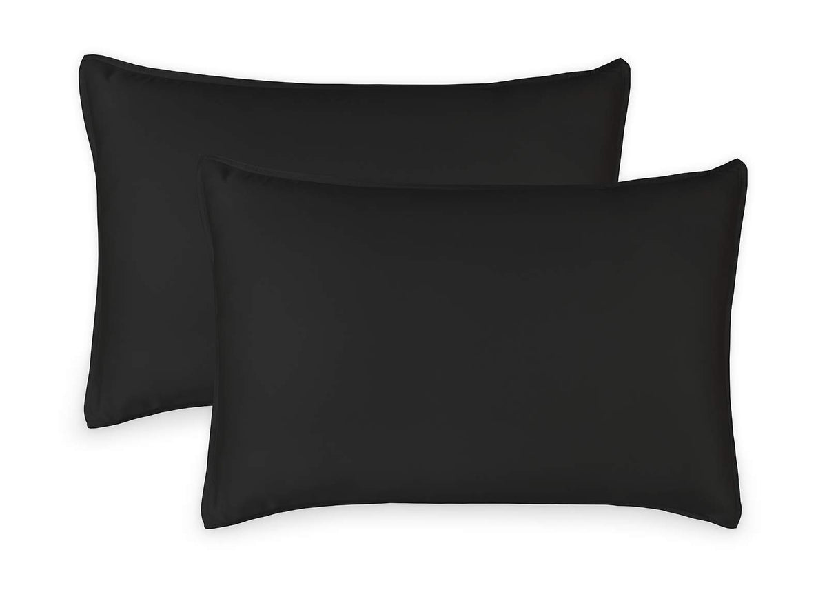 Queen Pillowcases by Pure Bamboo, Genuine 100% Organic Viscose Derived from Bamboo, Luxuriously Soft & Cooling, Double Stitching, Envelope Closure (2 Queen Pillowcases, White)