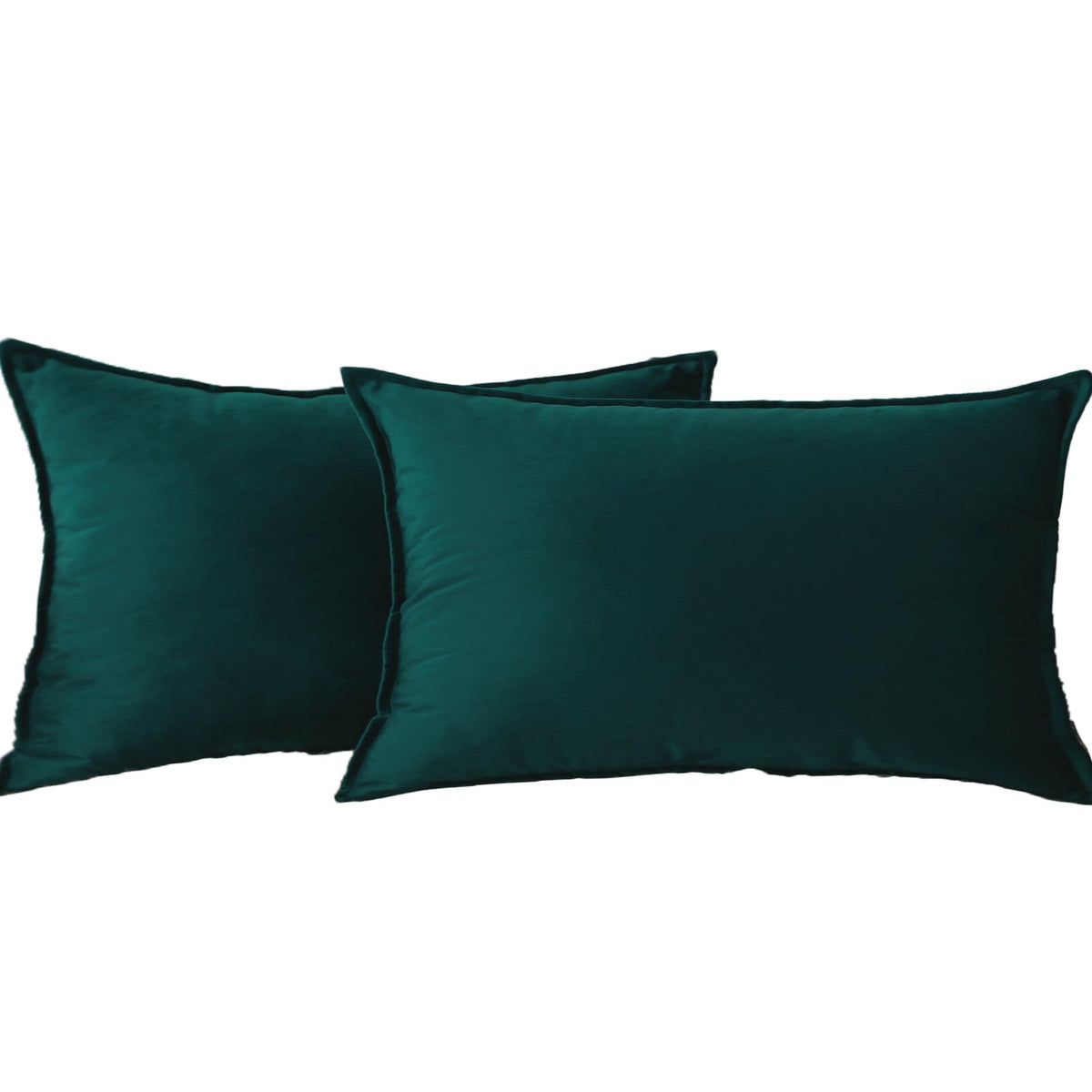 JIAHANNHA Velvet Green Throw Pillow Covers 18”x18”Pack of 2 Soft Decorative