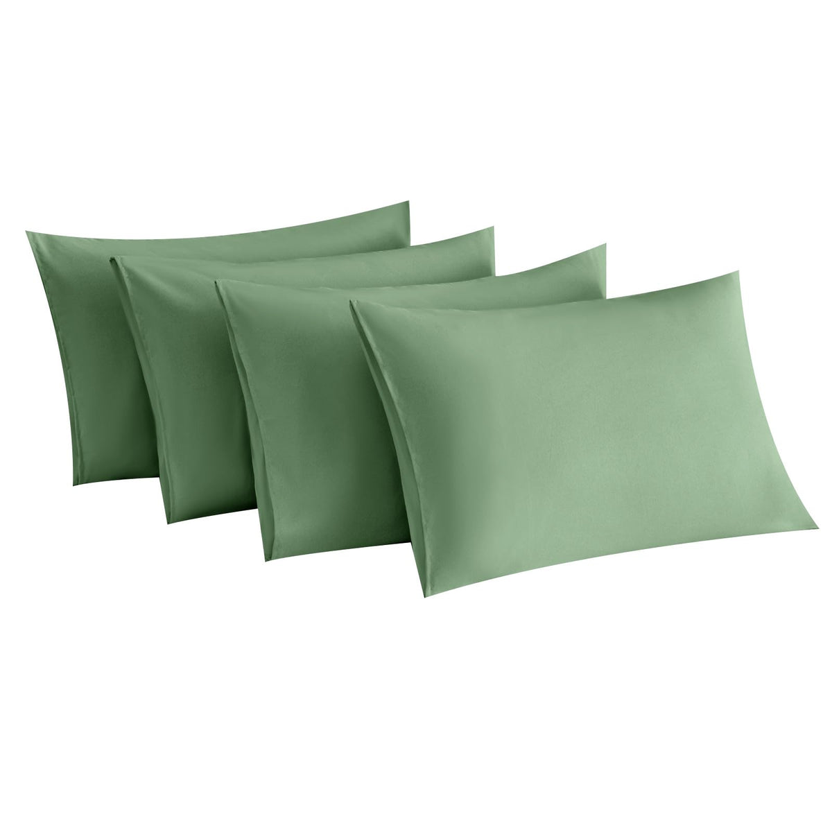 MINIPANDA Dark Grey Pillow Cases Set of 4 Queen Size, Envelope Design