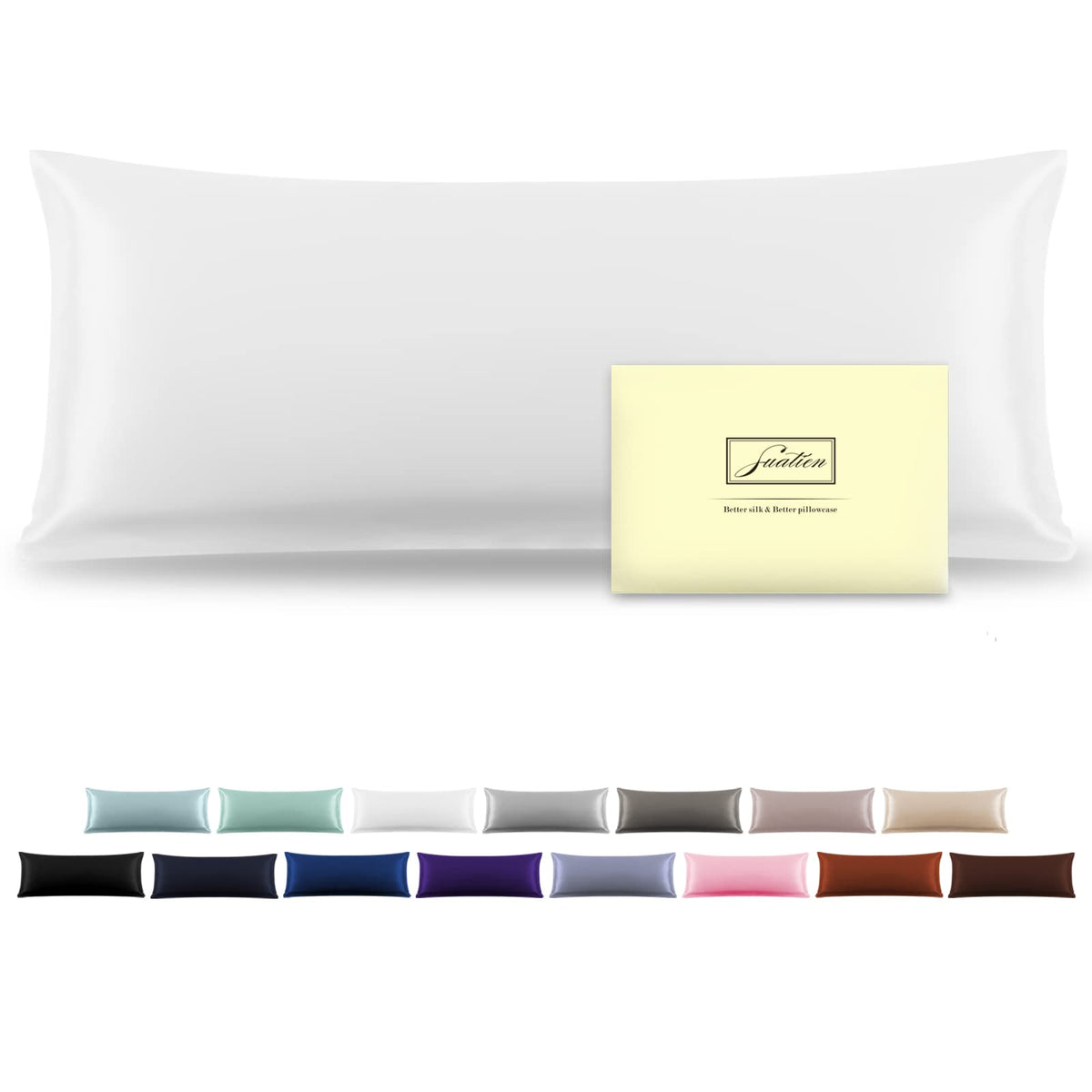 Mulberry Silk Pillowcase for Hair and Skin Standard Size 20"X 26" Pillow Case with Hidden Zipper Soft Breathable Smooth Cooling Silk Pillow Covers for Sleeping (Haze Blue,Standard,1Pcs)
