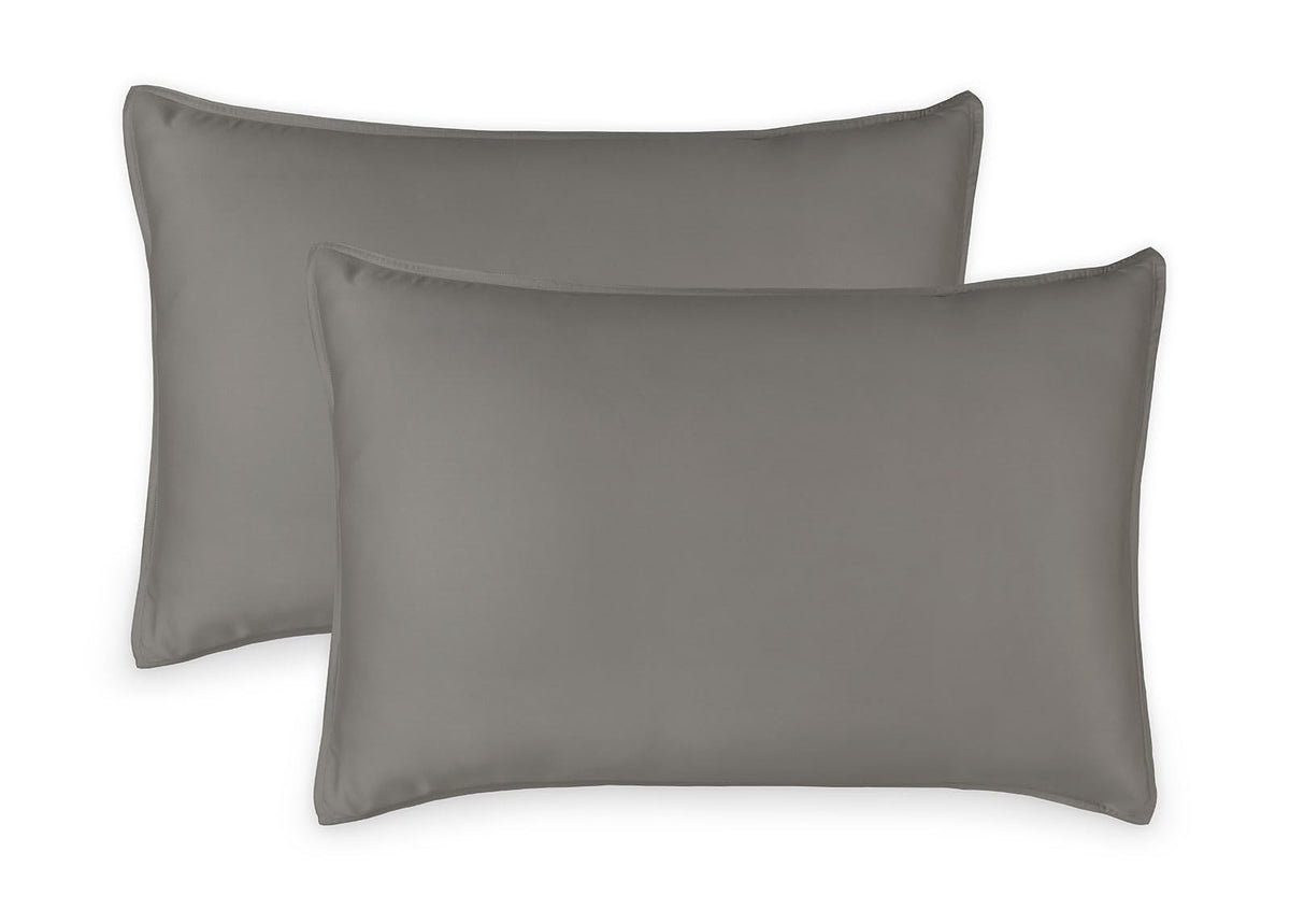 Queen Pillowcases by Pure Bamboo, Genuine 100% Organic Viscose Derived from Bamboo, Luxuriously Soft & Cooling, Double Stitching, Envelope Closure (2 Queen Pillowcases, White)
