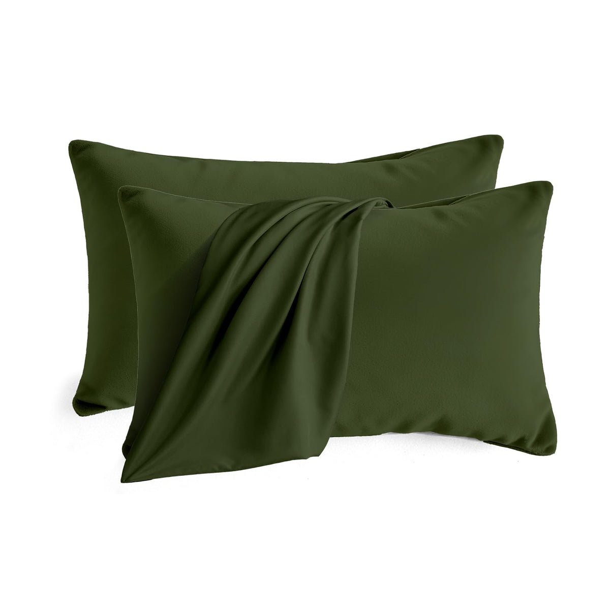Set of 2 Brushed Microfiber Pillowcases 20x26 inch Pink