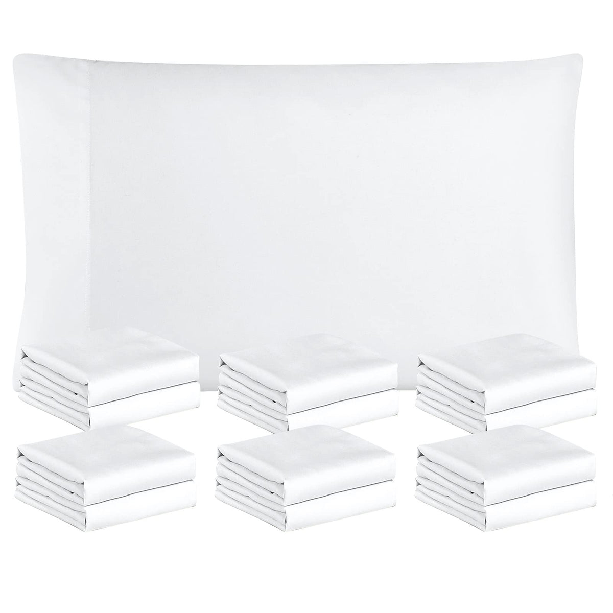 FreshCulture Sage Green Pillowcases Queen Size 2 Pack - Pillowcase Set - Envelope Closure - Soft Brushed Microfiber Fabric - 20x30 Inches Pillow Case Set of 2 for Home, Hotels, Schools