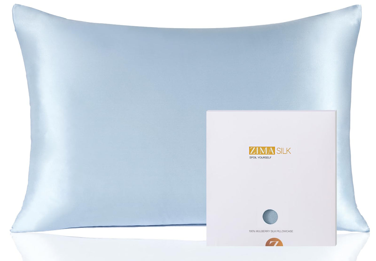 ZIMASILK 100% Pure Mulberry Silk Pillow Cases for Hair and Skin, Queen