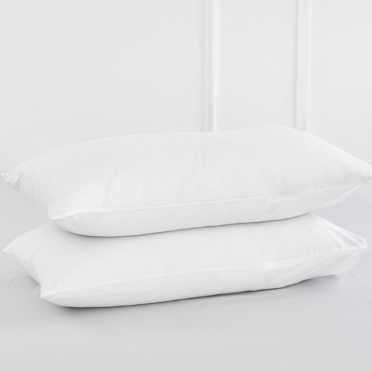 MOOMEE Pillowcase Set of 2 100% Washed Cotton Linen-Like Standard