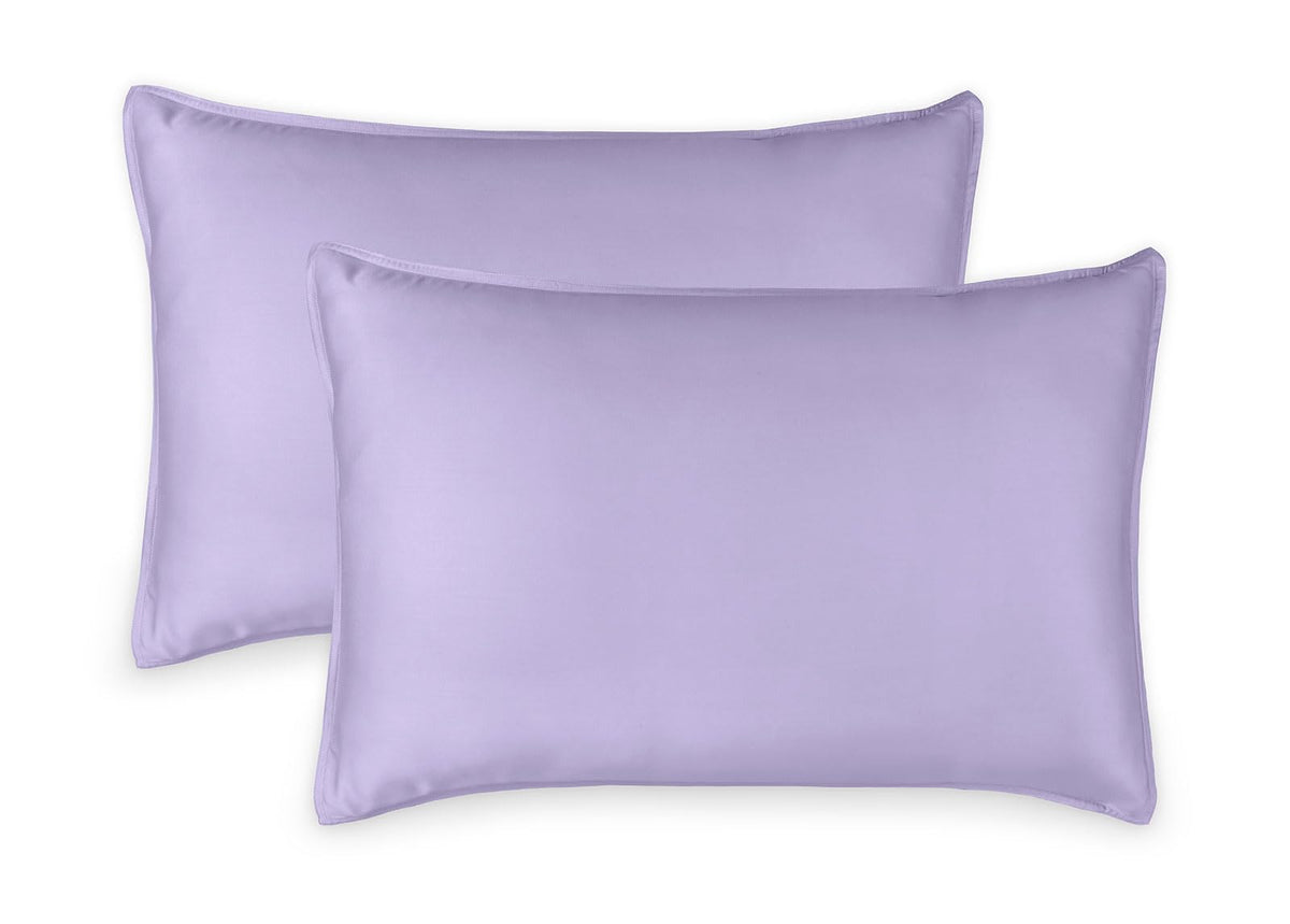 Queen Pillowcases by Pure Bamboo, Genuine 100% Organic Viscose Derived from Bamboo, Luxuriously Soft & Cooling, Double Stitching, Envelope Closure (2 Queen Pillowcases, White)