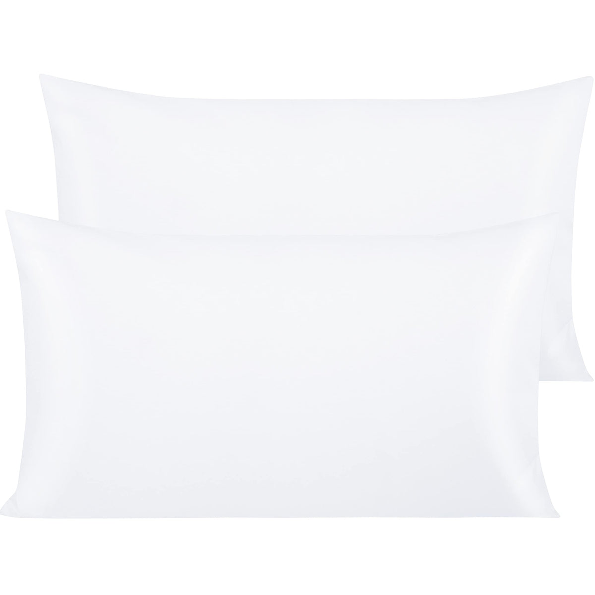 NTBAY Queen Egyptian Cotton Sateen Pillowcases, Set of 2, Navy Blue