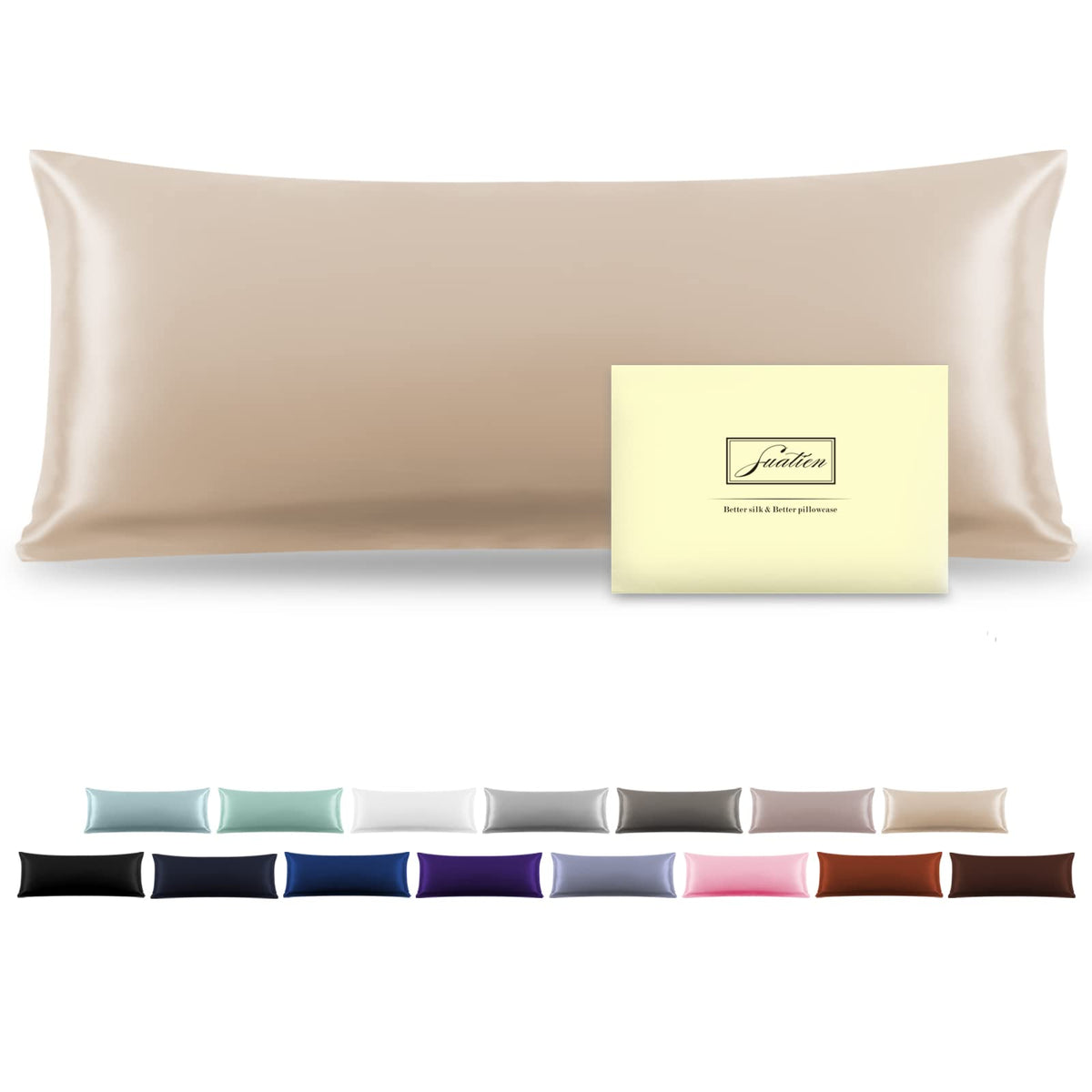 Mulberry Silk Pillowcase for Hair and Skin Standard Size 20"X 26" Pillow Case with Hidden Zipper Soft Breathable Smooth Cooling Silk Pillow Covers for Sleeping (Haze Blue,Standard,1Pcs)