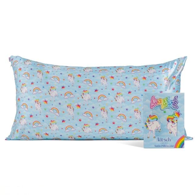 Bridgerton x Kitsch Satin Pillowcase W/Zipper - Size 19x26, Wisteria
