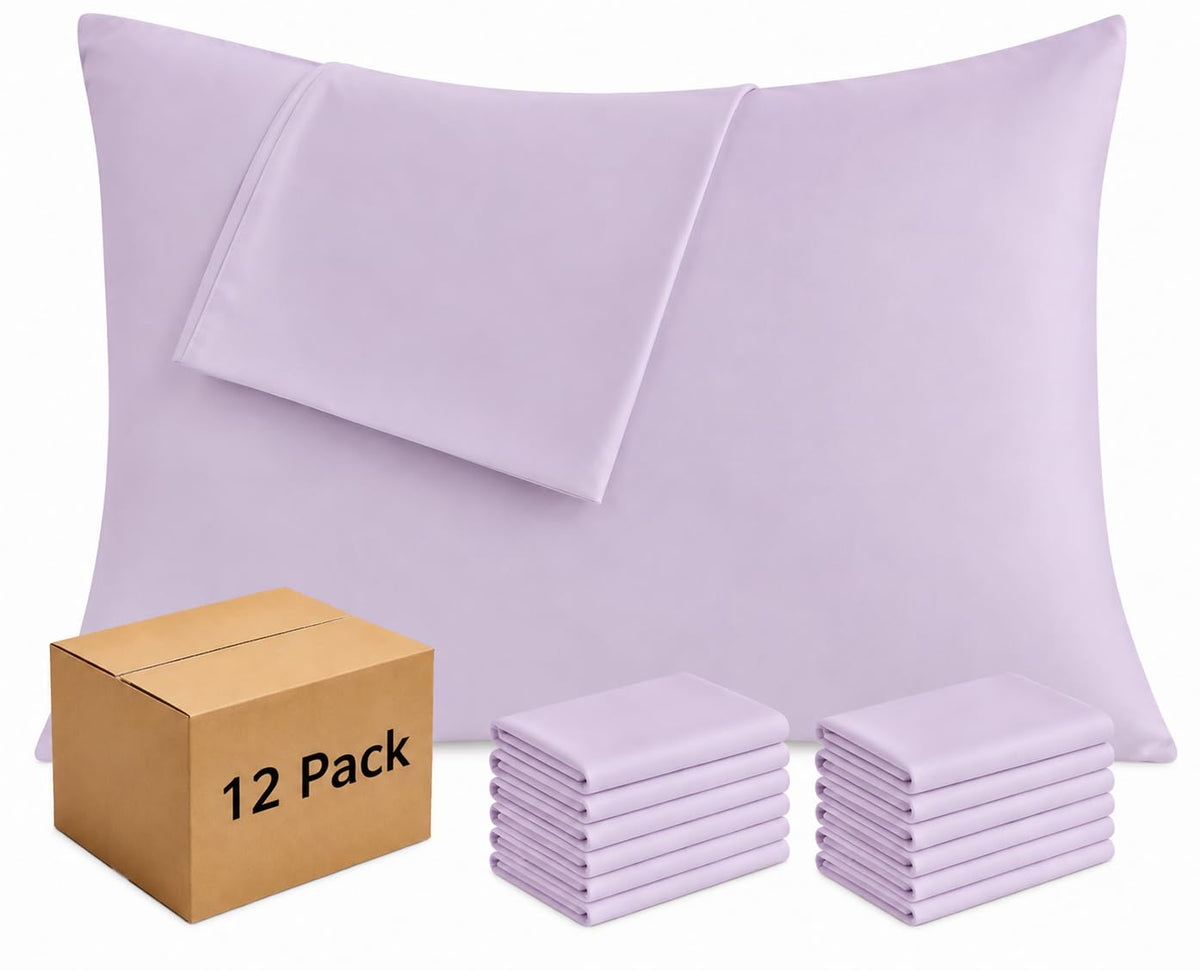 CULVE White Pillow Cases Standard 4 Pack, Microfiber Pillowcase, 20x26