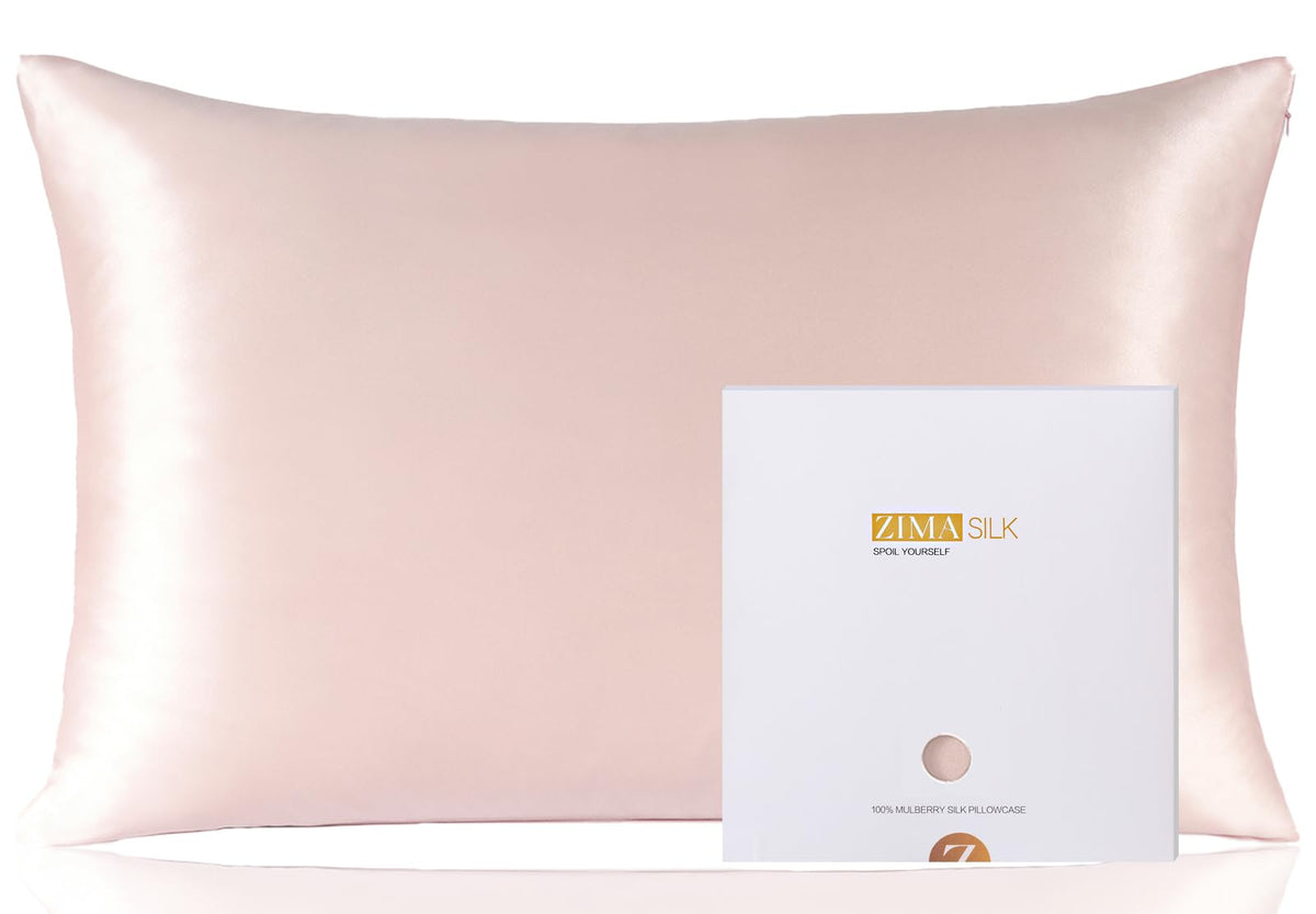 ZIMASILK 100% Pure Mulberry Silk Pillow Cases for Hair and Skin, Queen