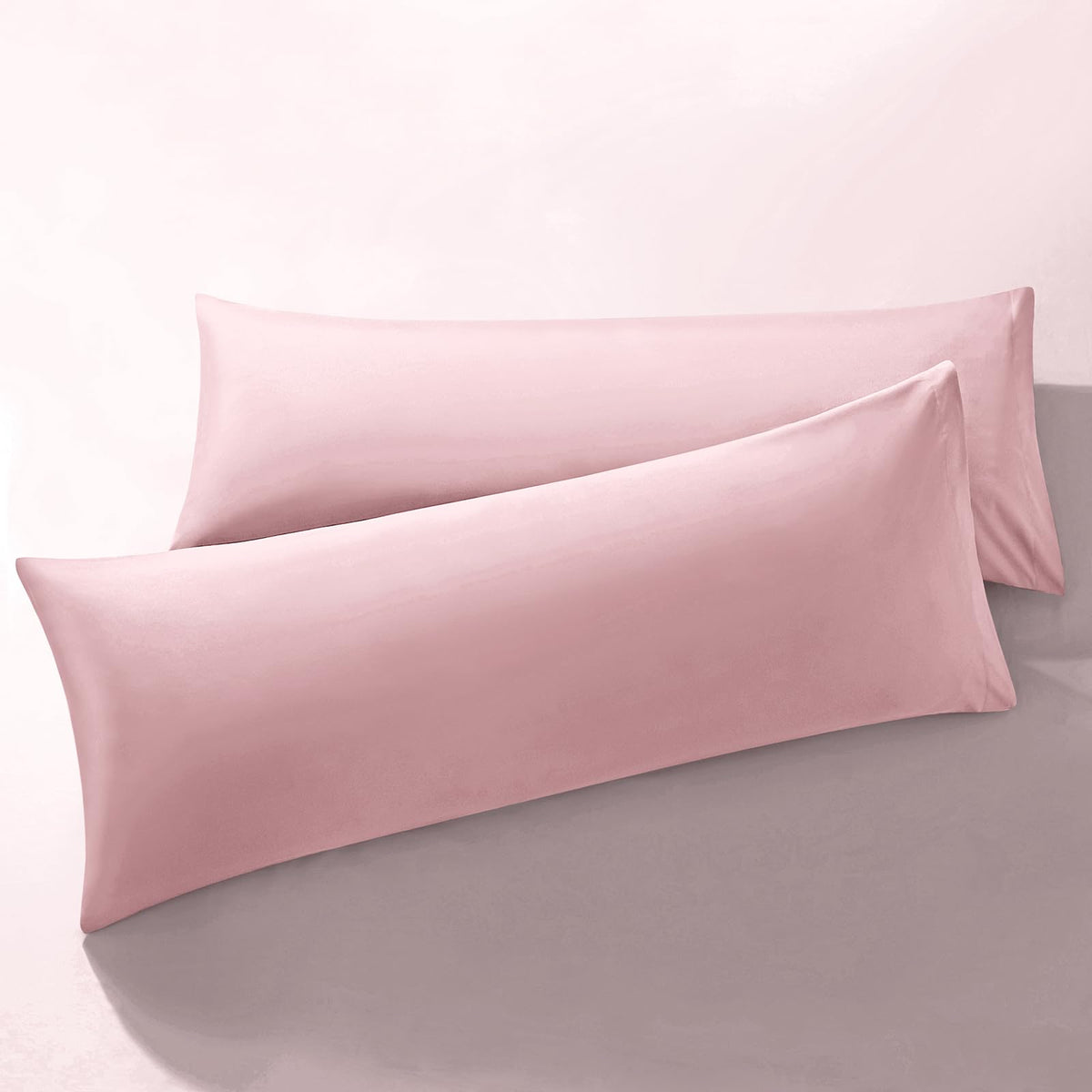 MILVOWOC Brushed Microfiber Pillowcases, Dusty Pink, 20x26 Inch