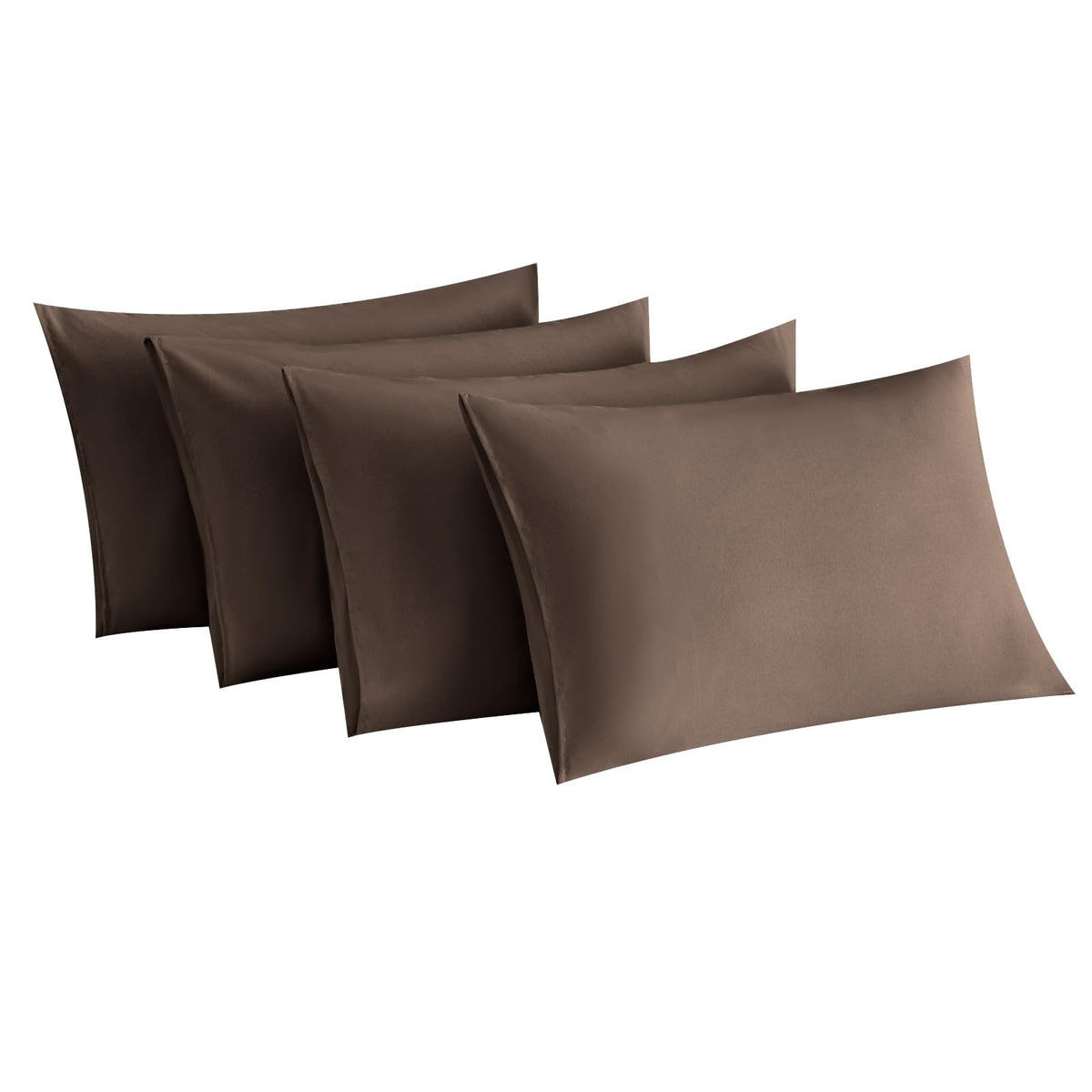 MINIPANDA Dark Grey Pillow Cases Set of 4 Queen Size, Envelope Design