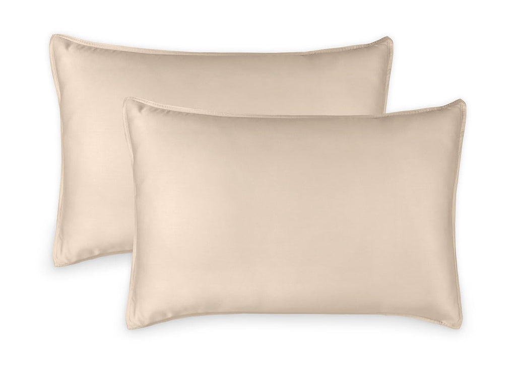 Queen Pillowcases by Pure Bamboo, Genuine 100% Organic Viscose Derived from Bamboo, Luxuriously Soft & Cooling, Double Stitching, Envelope Closure (2 Queen Pillowcases, White)