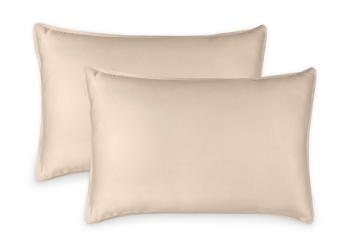 Queen Pillowcases by Pure Bamboo, Genuine 100% Organic Viscose Derived from Bamboo, Luxuriously Soft & Cooling, Double Stitching, Envelope Closure (2 Queen Pillowcases, White)