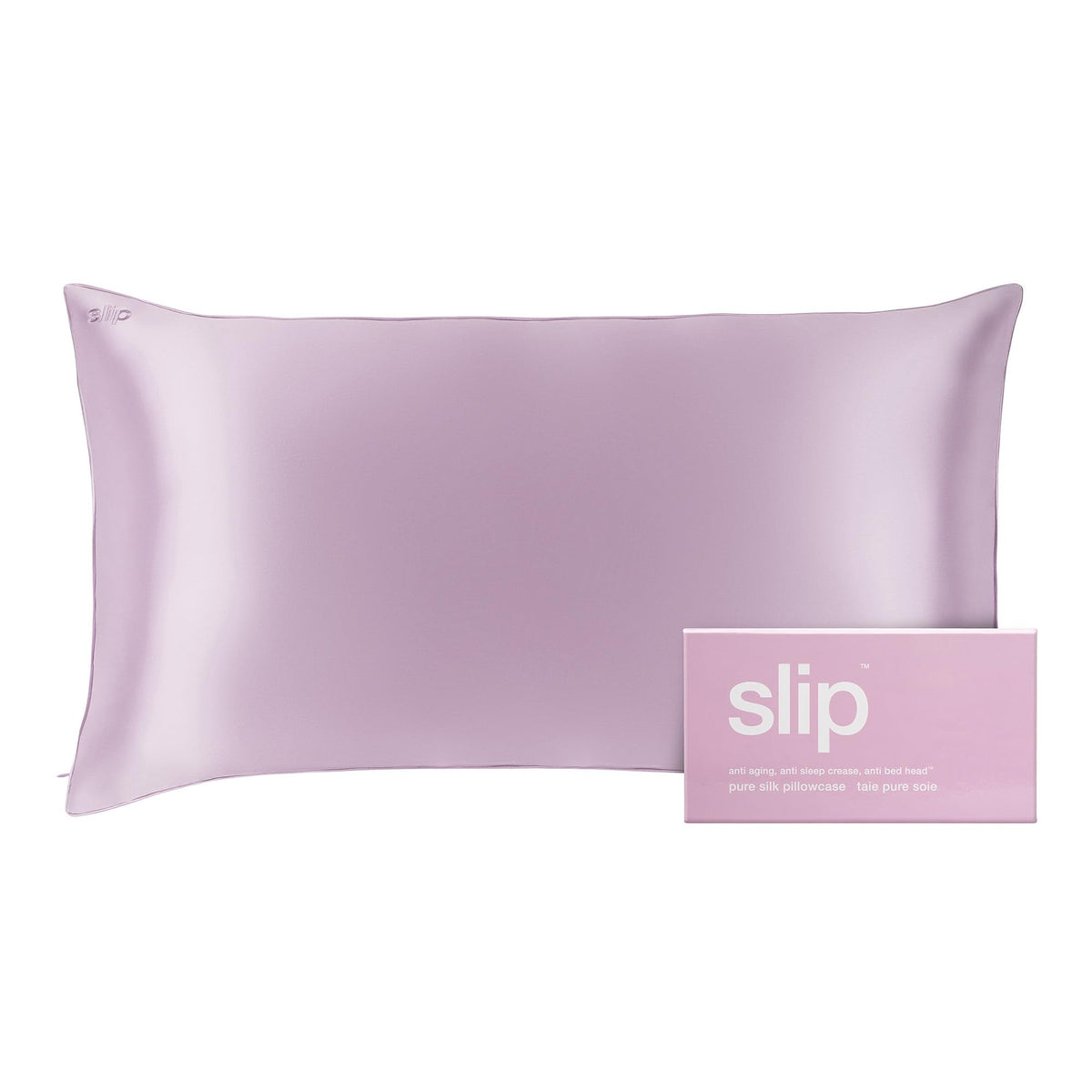 slip King Pure Silk Pillow Case - 100% Pure 22 Momme Mulberry Silk - King Size Standard Pillow Case -Anti-BedHead, Anti-Sleep Crease, White (20" x 36")