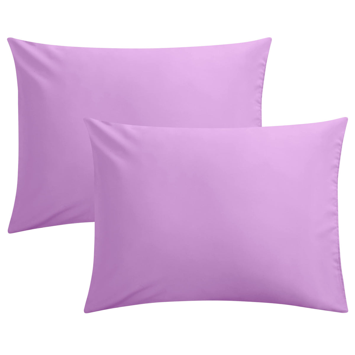 FLXXIE 2-Pack Microfiber Queen Pillow Cases, Envelope Closure, Black