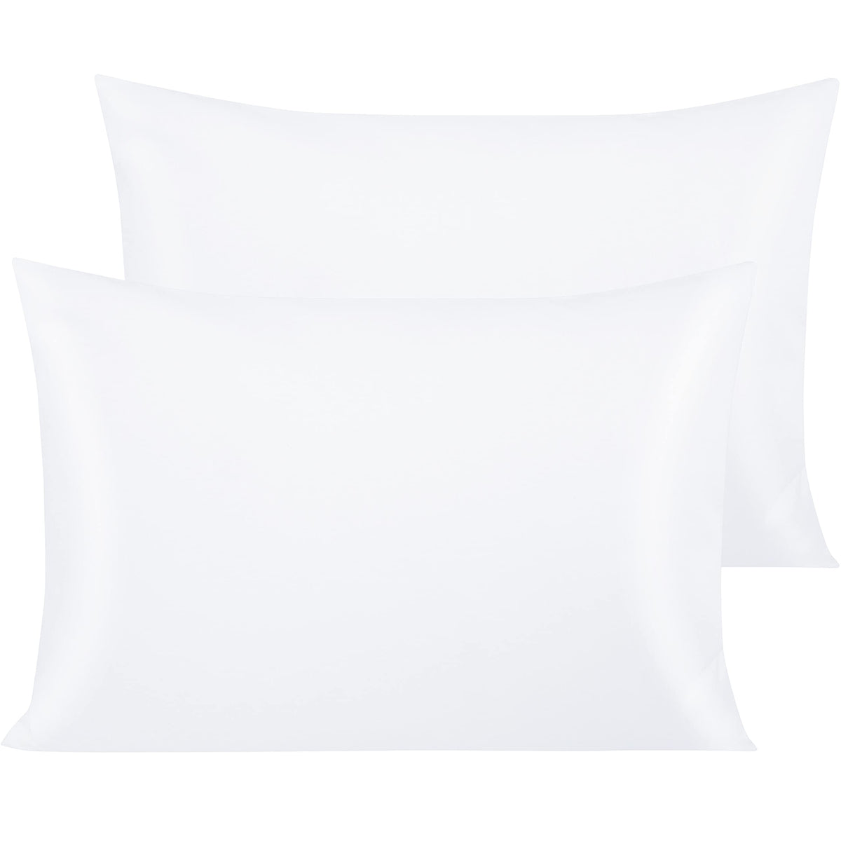 NTBAY Queen Egyptian Cotton Sateen Pillowcases, Set of 2, Navy Blue
