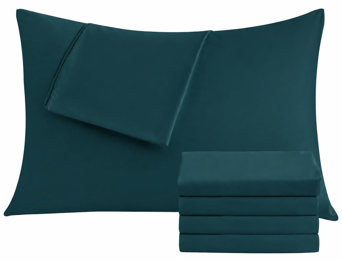 CULVE White Pillow Cases Standard 4 Pack, Microfiber Pillowcase, 20x26