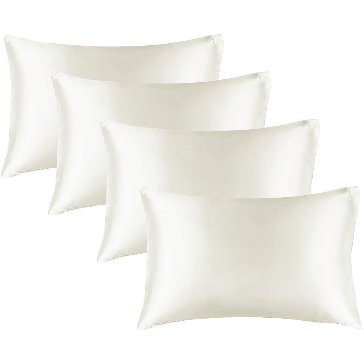 BEDELITE Satin Pillowcases, Queen Size 20x30 Inch, Dark Grey, Set of 2