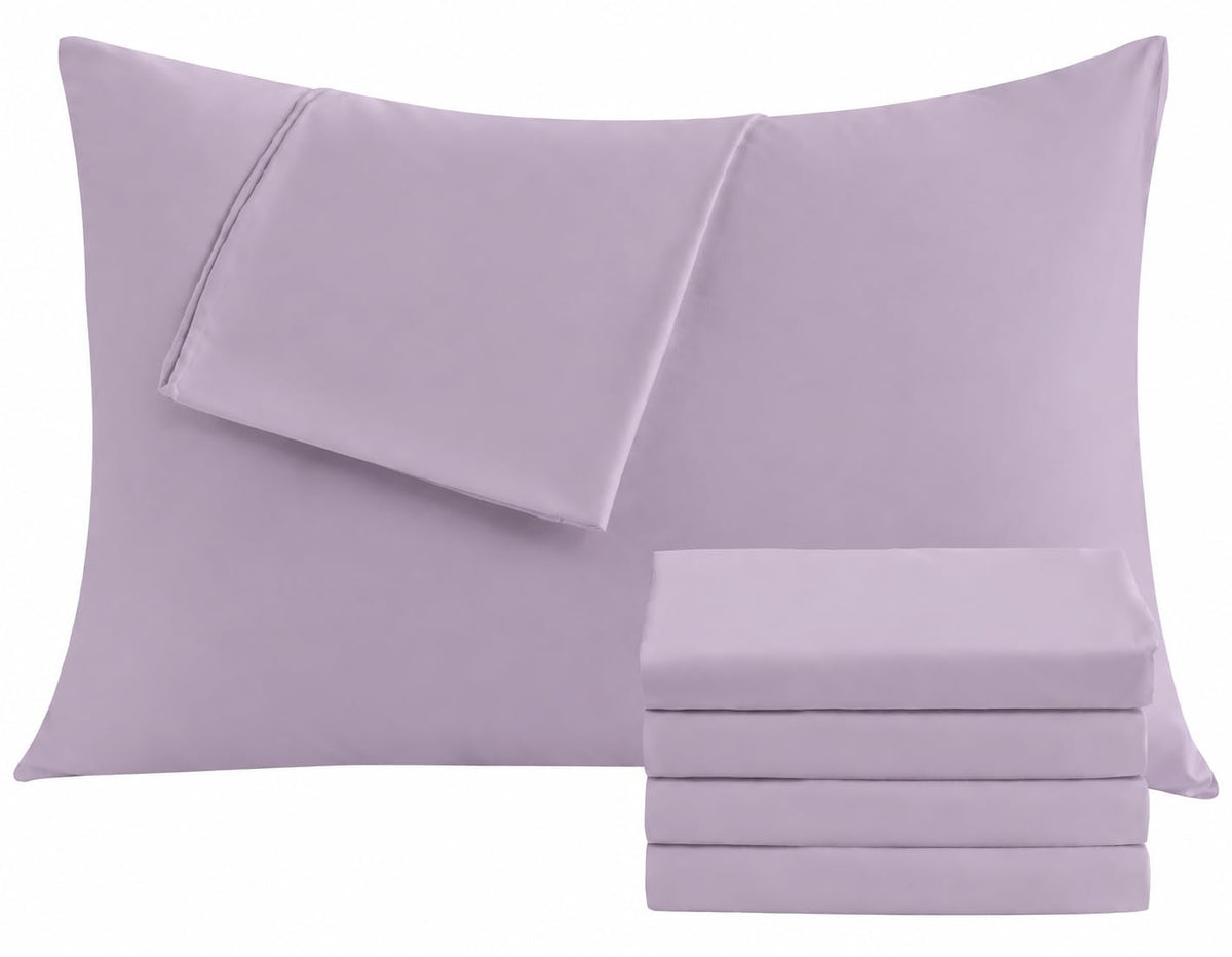 CULVE White Pillow Cases Standard 4 Pack, Microfiber Pillowcase, 20x26