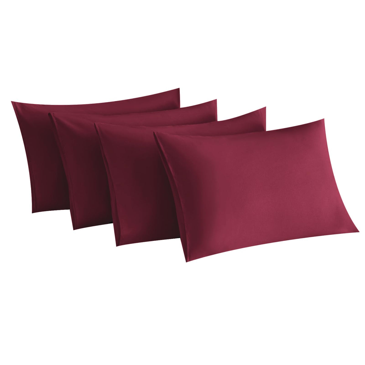 MINIPANDA Dark Grey Pillow Cases Set of 4 Queen Size, Envelope Design