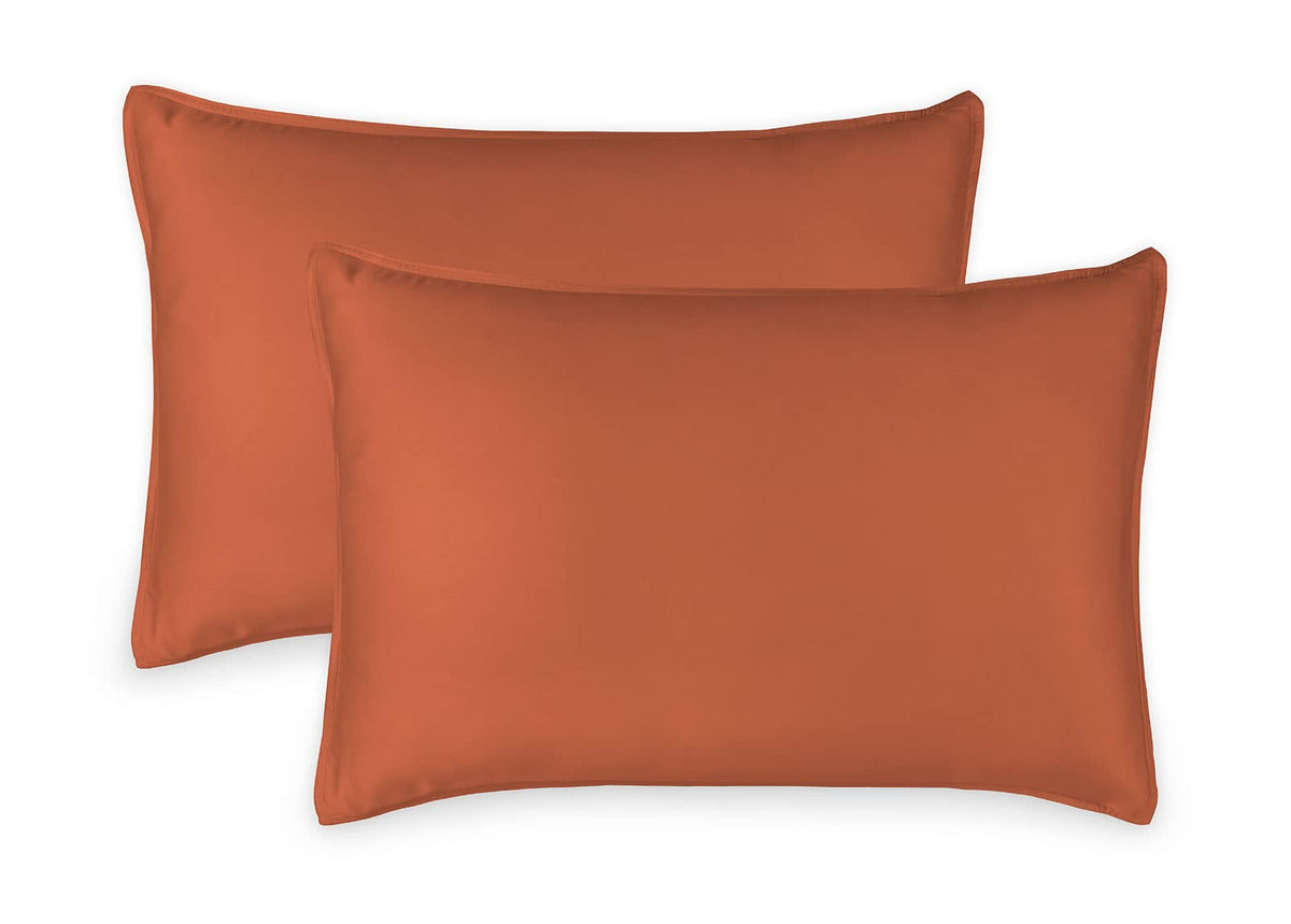 Queen Pillowcases by Pure Bamboo, Genuine 100% Organic Viscose Derived from Bamboo, Luxuriously Soft & Cooling, Double Stitching, Envelope Closure (2 Queen Pillowcases, White)