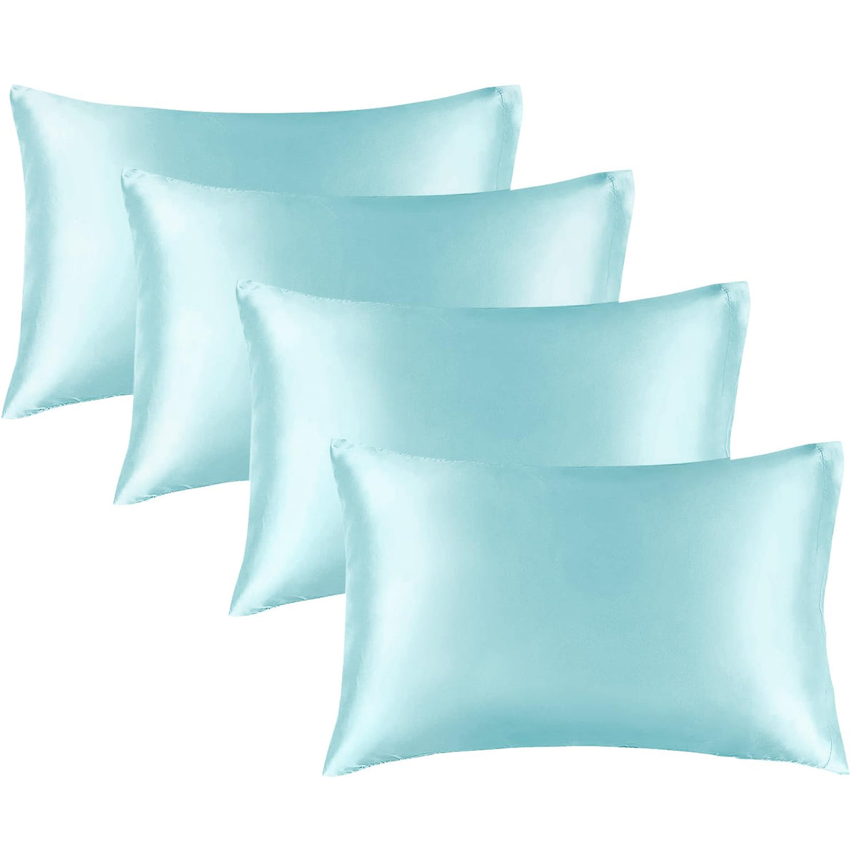 BEDELITE Satin Pillowcases, Queen Size 20x30 Inch, Dark Grey, Set of 2