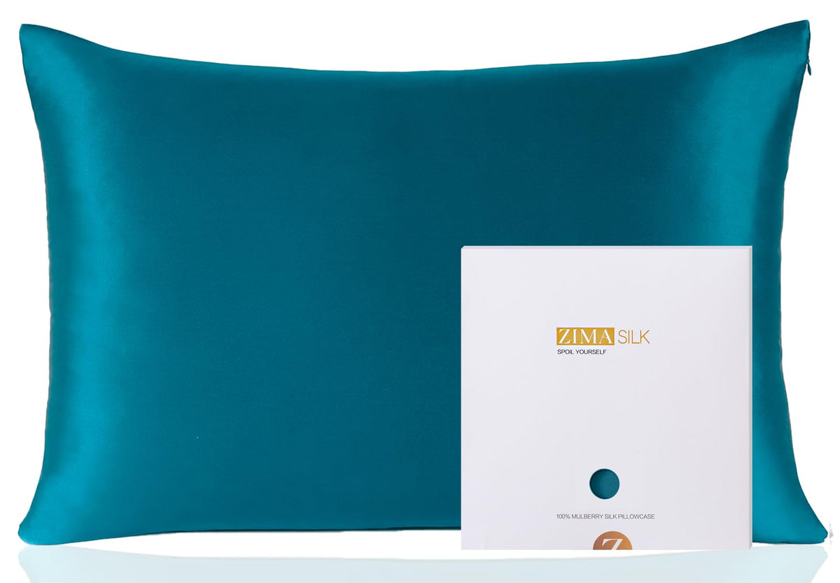 ZIMASILK 100% Pure Mulberry Silk Pillow Cases for Hair and Skin, Queen