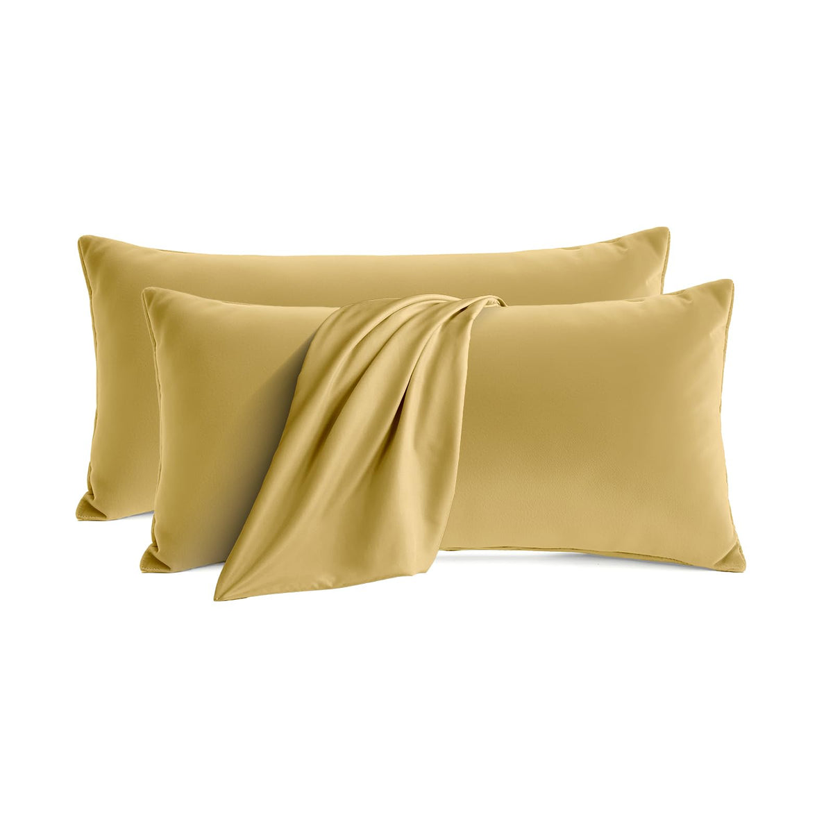 Set of 2 Brushed Microfiber Pillowcases 20x26 inch Pink