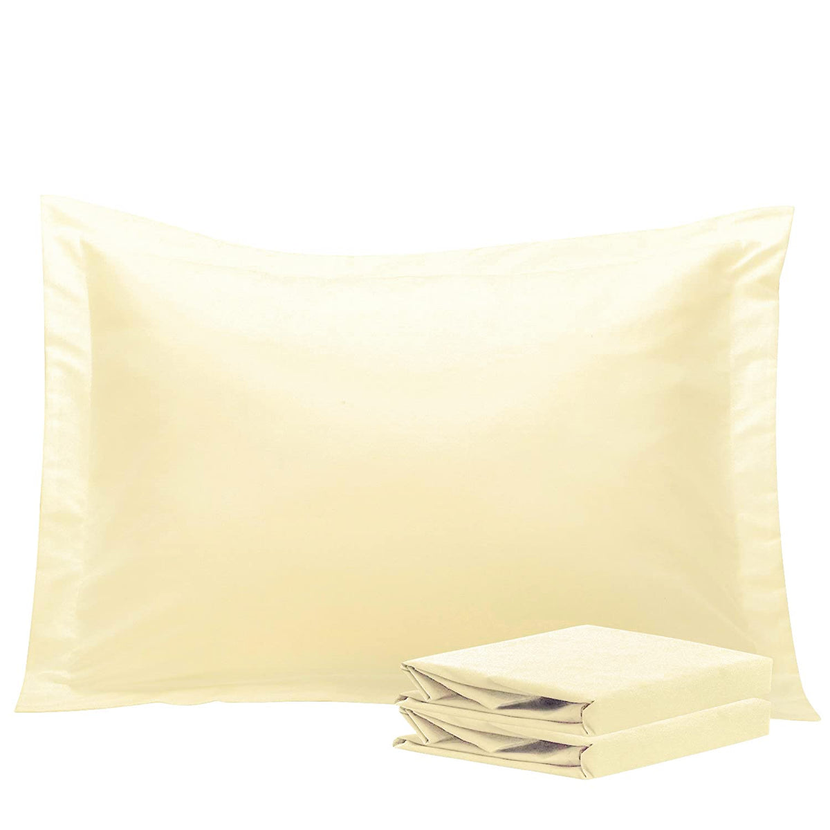 NTBAY Standard Pillow Shams, Set of 2, Microfiber, White