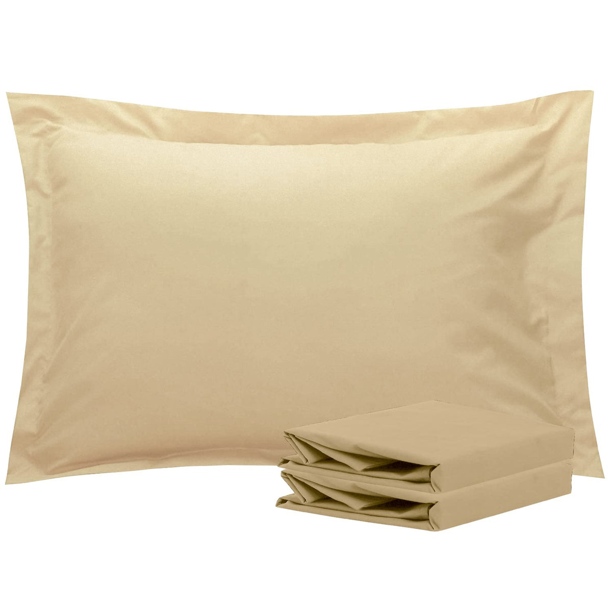 NTBAY Standard Pillow Shams, Set of 2, Microfiber, White