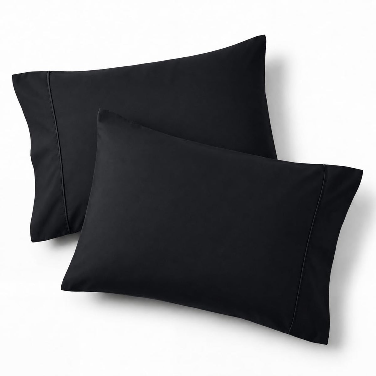 Bedsure Pillow Cases Queen Set of 2 - Dark Grey Double Brushed Microfiber Pillowcases 2 Pack, Super Soft Cooling Pillow Sham Covers with Envelope Closure, Wrinkle, Fade Resistant, 20”x30“