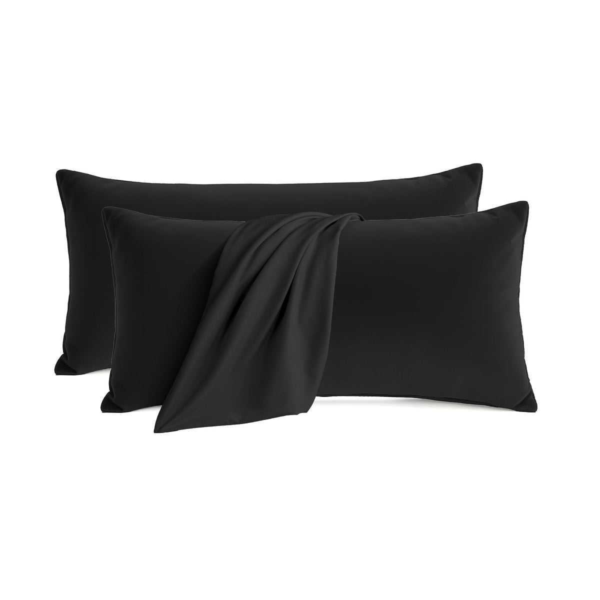 Set of 2 Brushed Microfiber Pillowcases 20x26 inch Pink