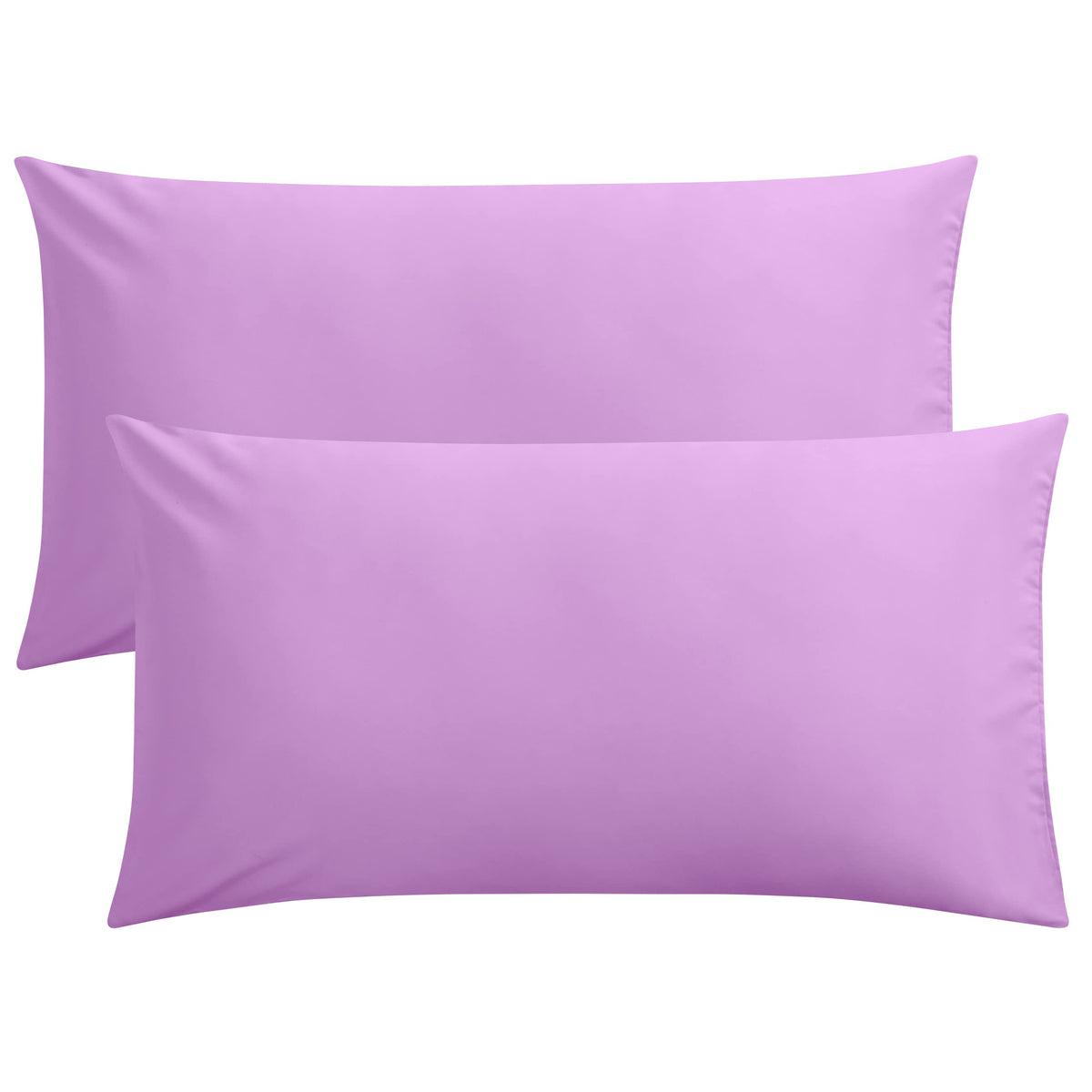 FLXXIE 2-Pack Microfiber Queen Pillow Cases, Envelope Closure, Black
