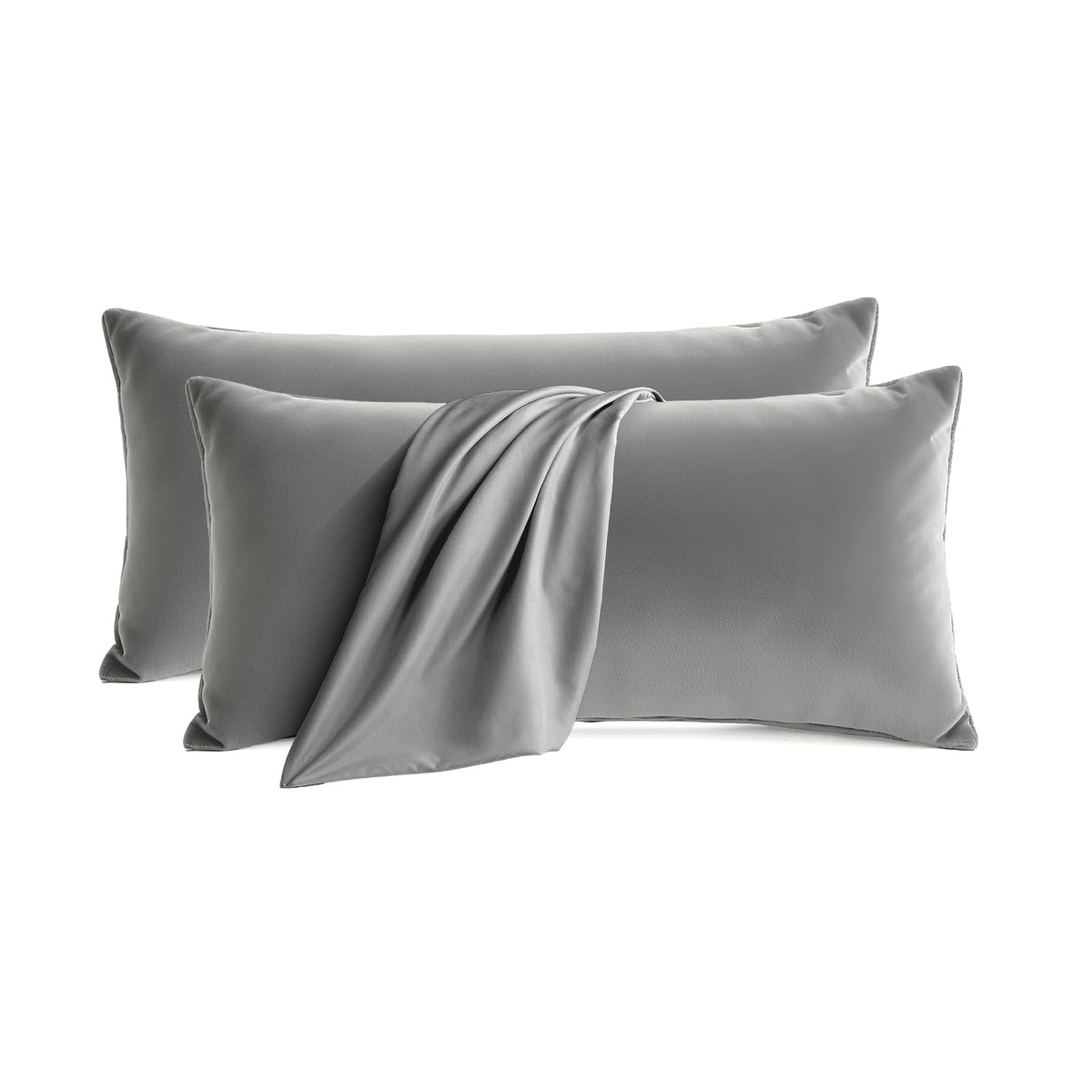Set of 2 Brushed Microfiber Pillowcases 20x26 inch Pink