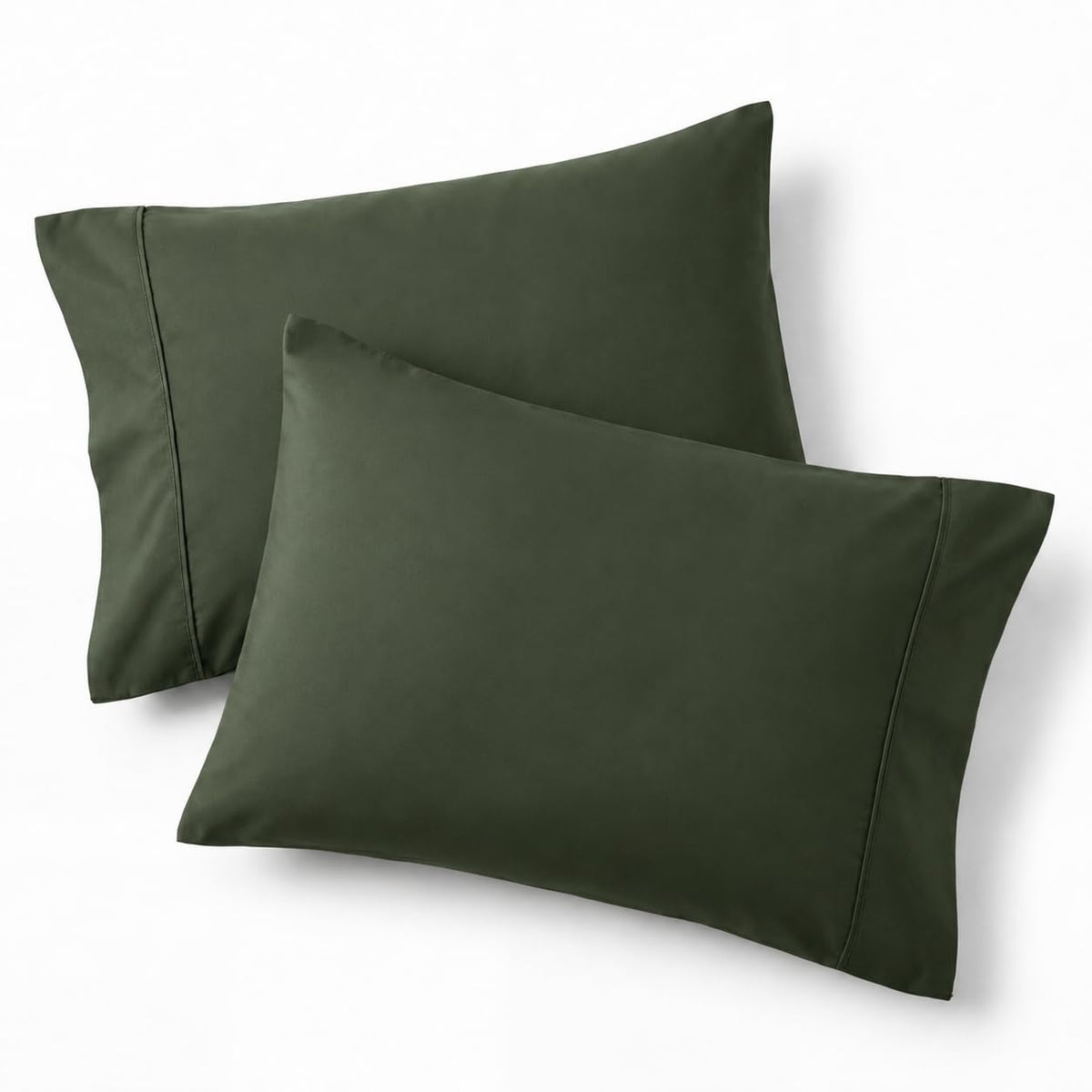 Bedsure Pillow Cases Queen Set of 2 - Dark Grey Double Brushed Microfiber Pillowcases 2 Pack, Super Soft Cooling Pillow Sham Covers with Envelope Closure, Wrinkle, Fade Resistant, 20”x30“