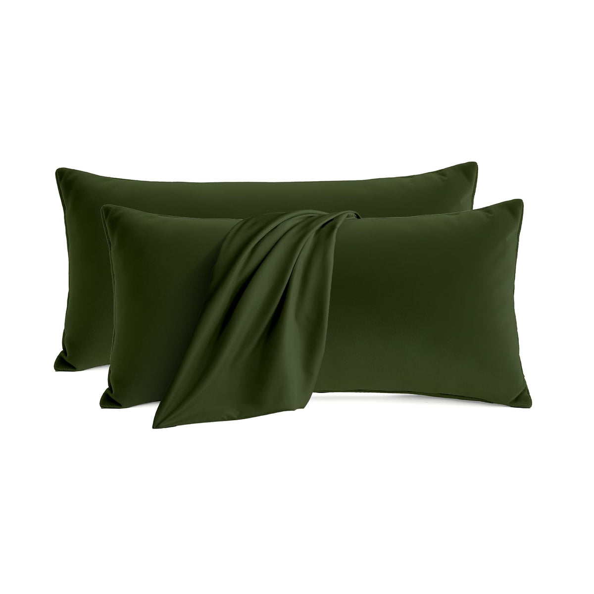 Set of 2 Brushed Microfiber Pillowcases 20x26 inch Pink