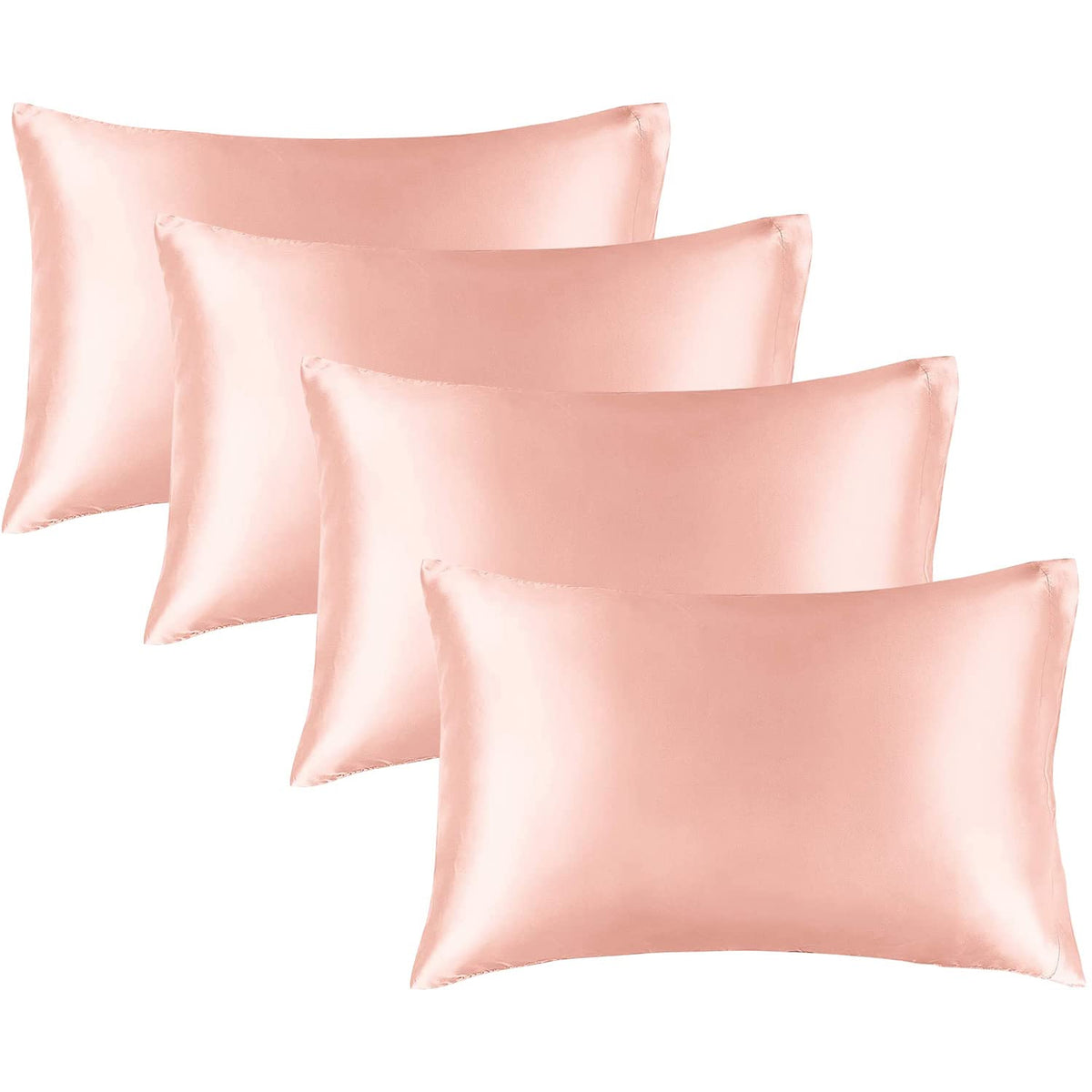 BEDELITE Satin Pillowcases, Queen Size 20x30 Inch, Dark Grey, Set of 2