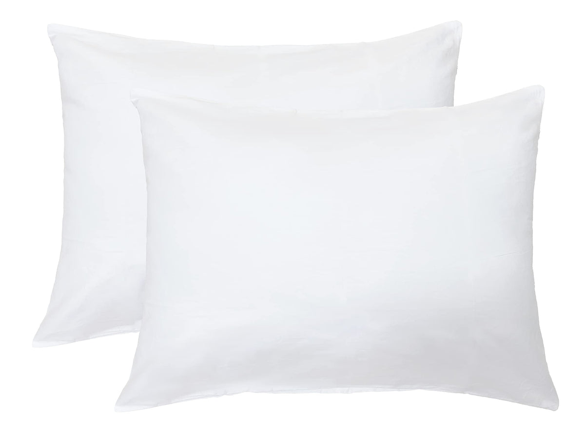 iMaylex Soft 100% Egyptian Cotton Zipper Pillow Case, Cozy and Lightweight Pillowcase, Set of 2, Navy Blue, Standard, 20" x 26"