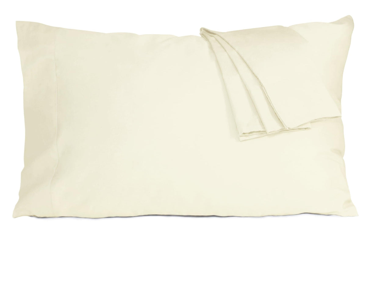 Pillow Cases Standard Queen Size 100% Cotton Percale Set of 2, White