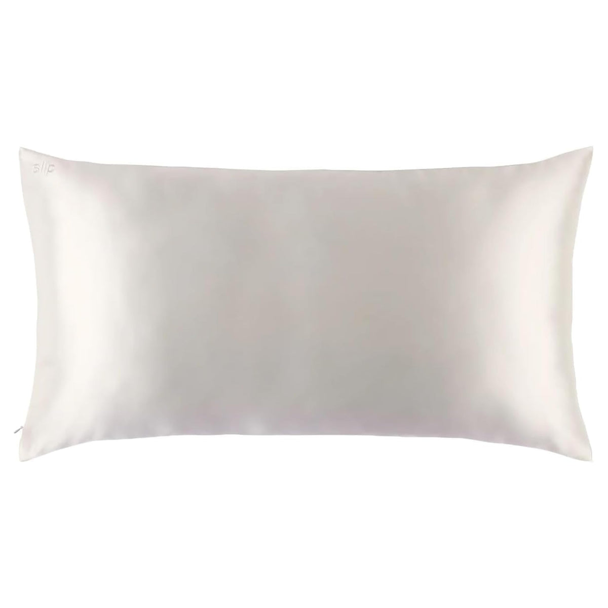 slip King Pure Silk Pillow Case - 100% Pure 22 Momme Mulberry Silk - King Size Standard Pillow Case -Anti-BedHead, Anti-Sleep Crease, White (20" x 36")