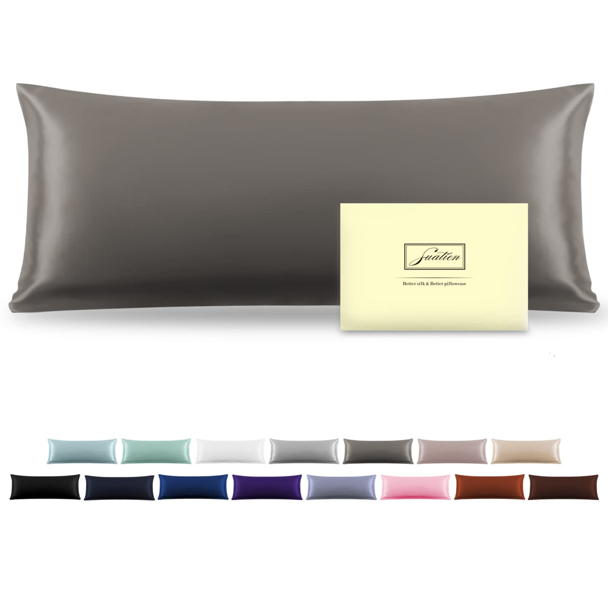 Mulberry Silk Pillowcase for Hair and Skin Standard Size 20"X 26" Pillow Case with Hidden Zipper Soft Breathable Smooth Cooling Silk Pillow Covers for Sleeping (Haze Blue,Standard,1Pcs)