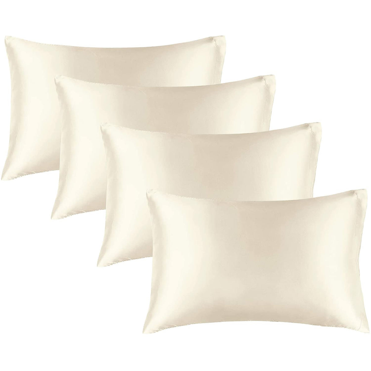 BEDELITE Satin Pillowcases, Queen Size 20x30 Inch, Dark Grey, Set of 2